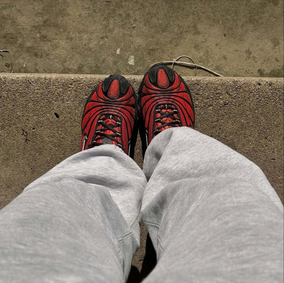 Rare & Vintage footwear - Nike Skepta Tailwind in Red Black chrome trainers