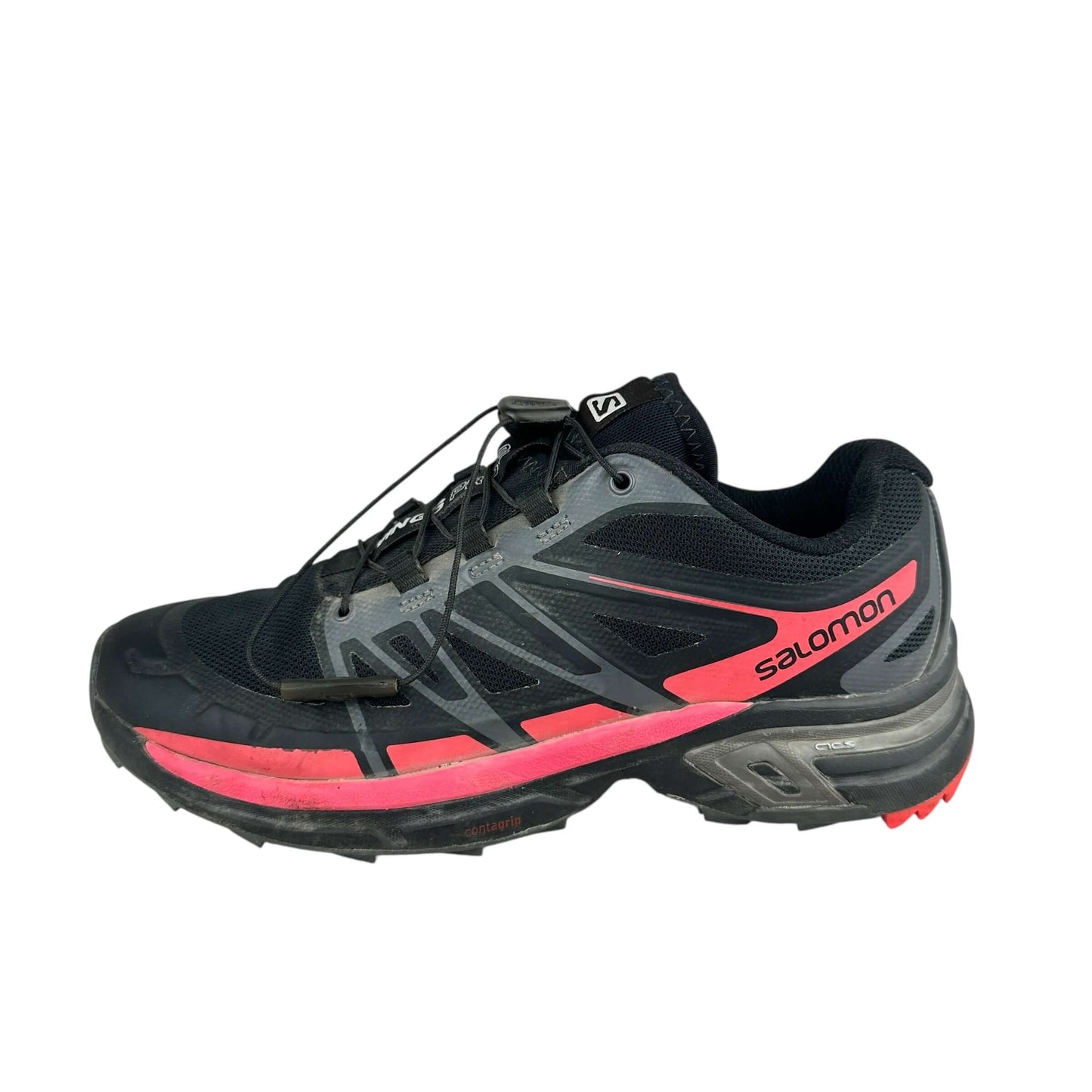 Salomon XT wings pro 2 black and pink trainers, preloved second hand sneakers in good condition.