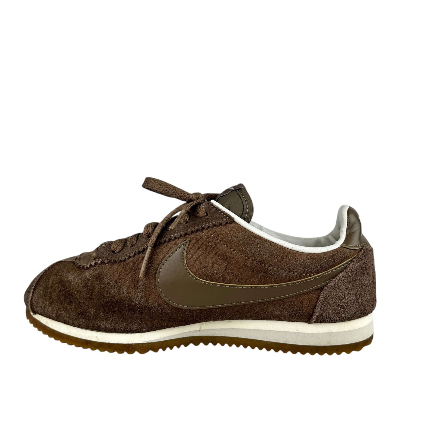 Nike Cortez brown trainers, size 5 UK, preloved sneakers in good condition, sustainable choice for second hand fashion.