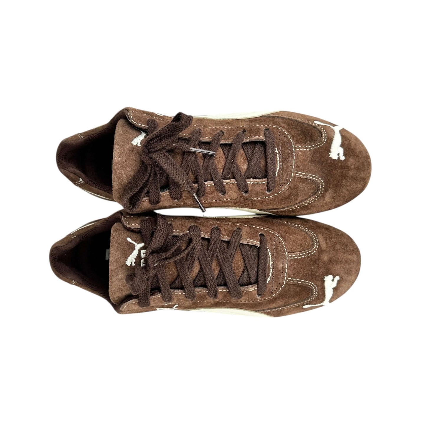 Puma speedcat brown/off white trainers in great condition, preloved and sustainable sneakers, size 6 UK.