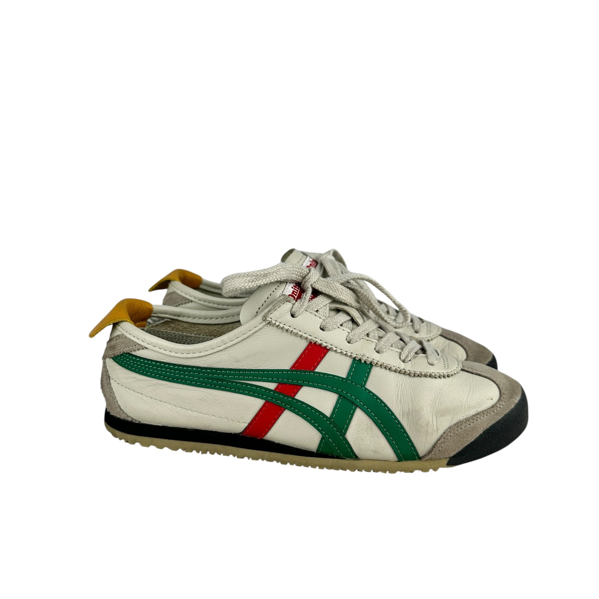 Ontisuka tiger mexico 66 sneakers suede leather beige green red size UK 4 trainers