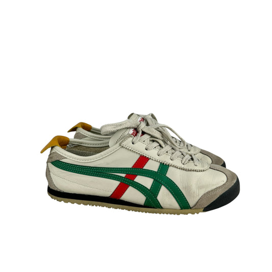 Ontisuka tiger mexico 66 sneakers suede leather beige green red size UK 4 trainers