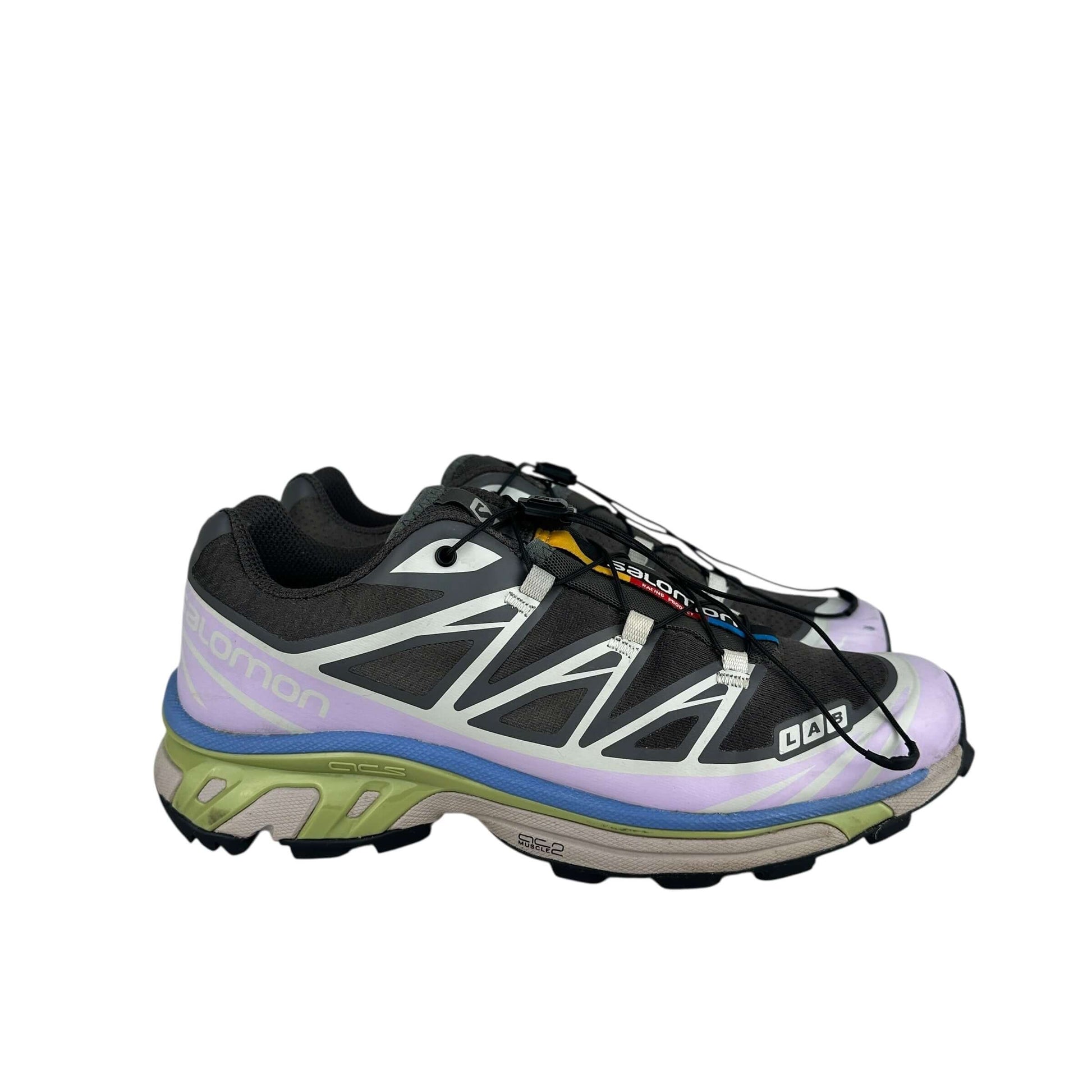 Salomon XT-6 trainers in magnet ashes of roses, size 7 UK, preloved and sustainable sneakers.