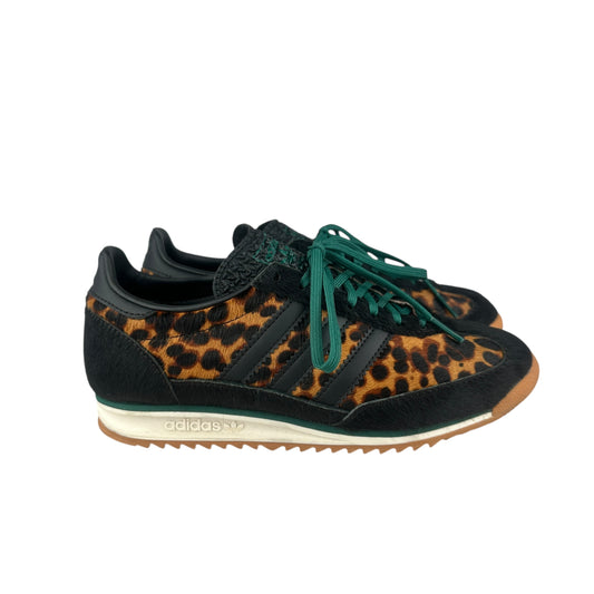 Adidas SL 72 OG leopard print back green size UK 4.5 trainers sneakers