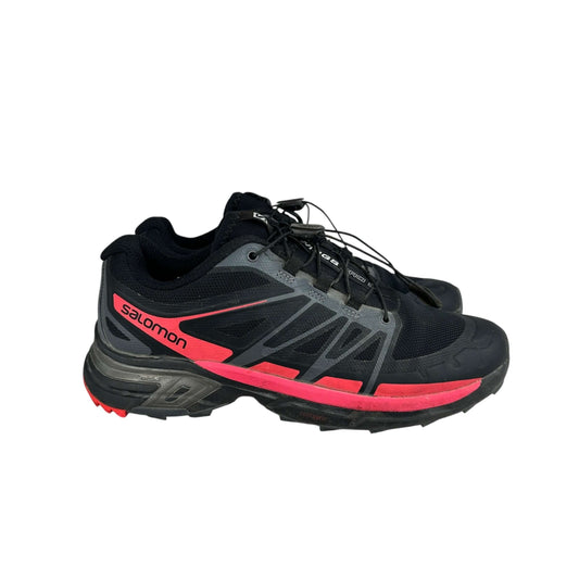 Salomon XT wings pro 2 trainers in black and pink, preloved sustainable sneakers in good condition.