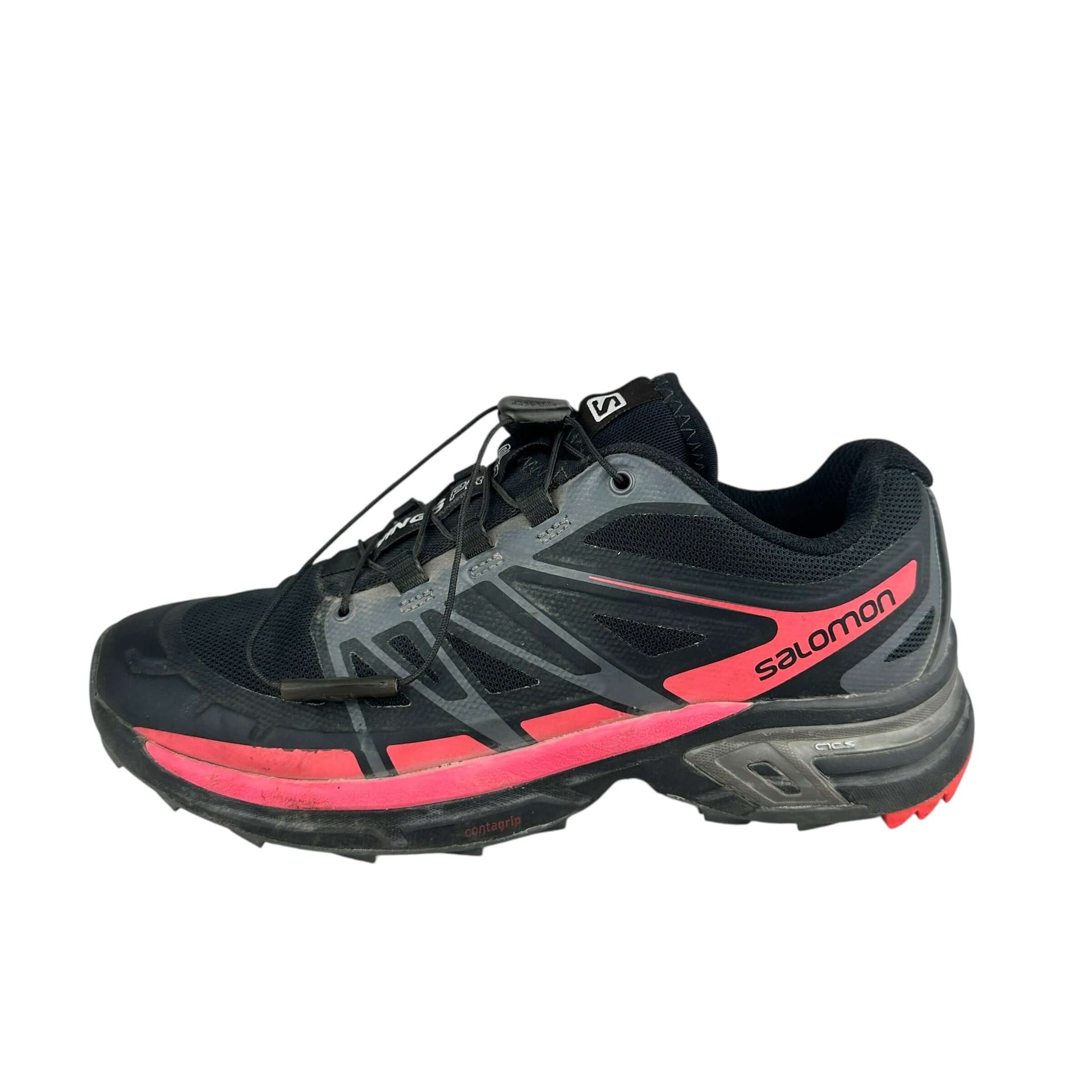 Salomon XT wings pro 2 black and pink trainers, preloved second hand sneakers in good condition.